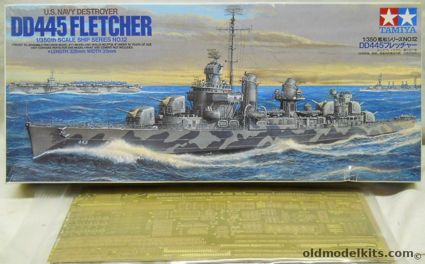 Tamiya 1/350 USS Fletcher DD445 Destroyer With Yankee Modelworks PE Set, 78012 plastic model kit